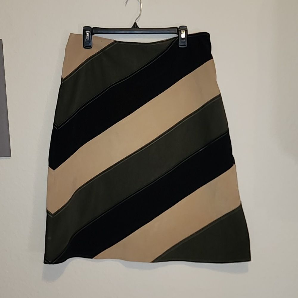 Zinc Vintage Black, Tan, and Olive Skirt